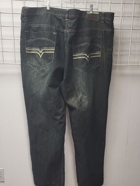 MEN'S JINZU Jeans with Yellow Embroidered Pockets, 50X34